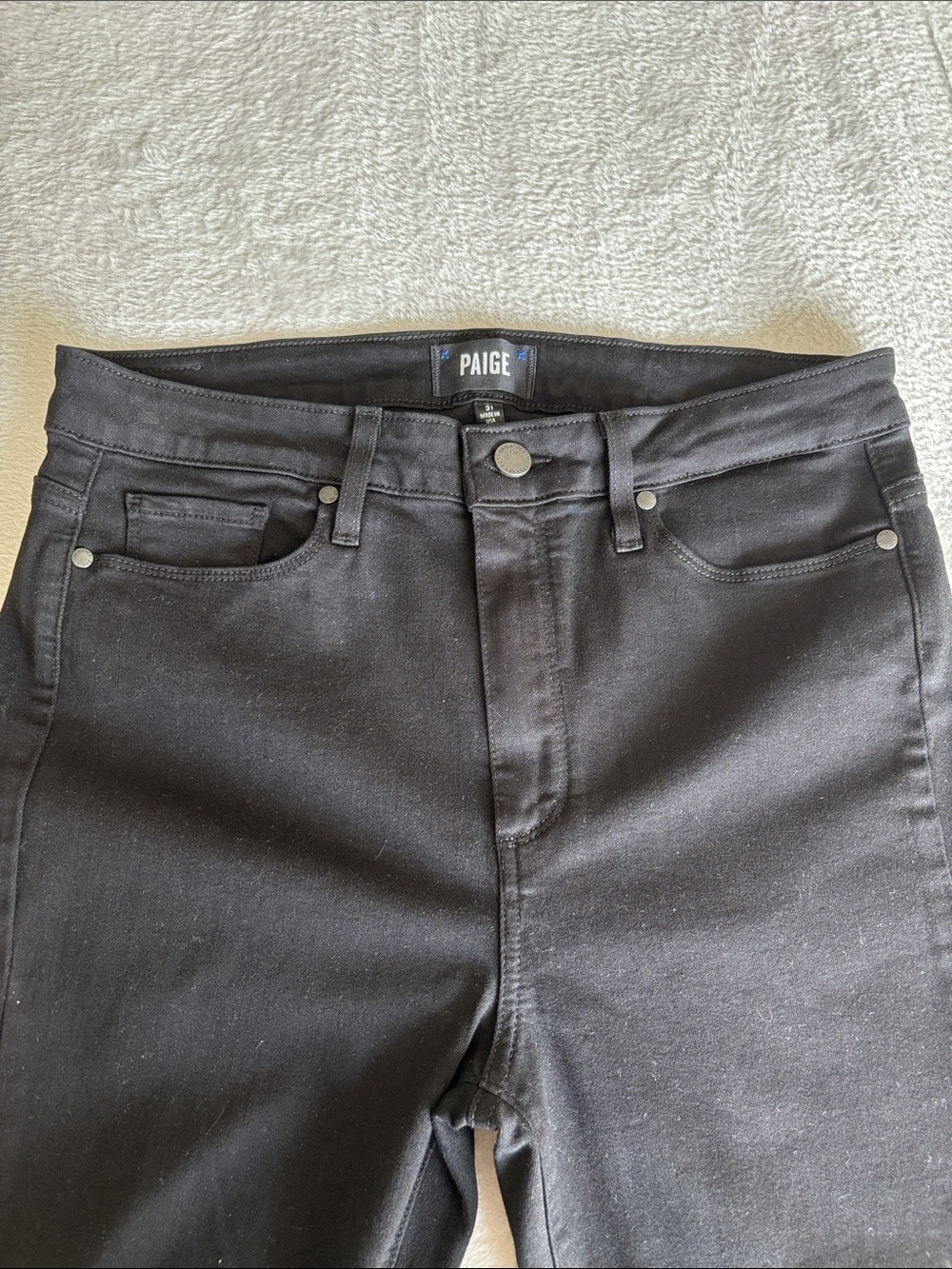 PAIGE Margot High Rise Ultra Skinny Black Stretch Jeans Women’s 31 EUC